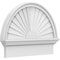 Ekena Millwork Half Round Sunburst Architectural Grade PVC Combination Pediment, 24"W x 18-3/4"H x 2-3/4"P PEDPC024X190HRO01 - alternate 1